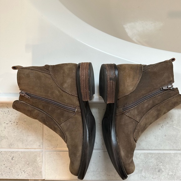 Lucky Brand Brown Ankle Boots with Buckles - Picture 3 of 8